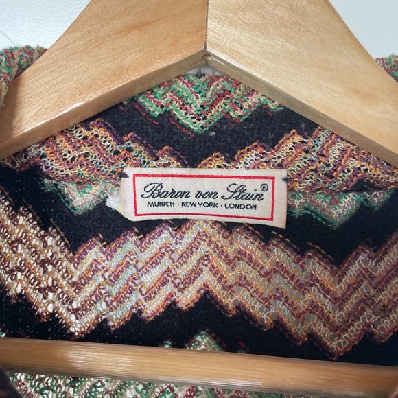 Vintage Baron von Stain unique collared knit sweater (size M) - Picture 6 of 15